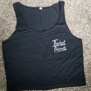 Thickset Black Crop Tank